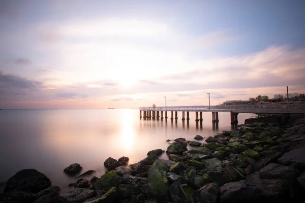 Stranden Florya Lång Exponering — Stockfoto