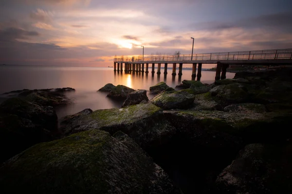 Florya Strand Strand Mit Langer Belichtung — Stockfoto