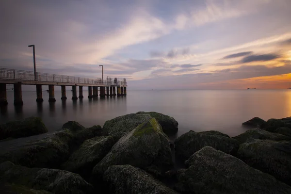 Stranden Florya Lång Exponering — Stockfoto