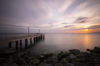 Florya plajı, uzun pozlama plajı.