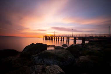 Florya plajı, uzun pozlama plajı.