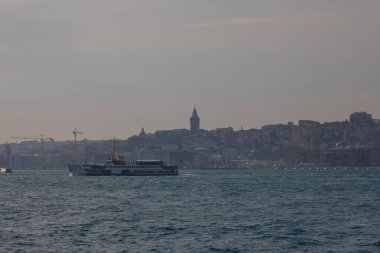 İstanbul Büyükşehir Manzarası, Bakire Kulesi, Ayasofya, Sultanahmet Camii.