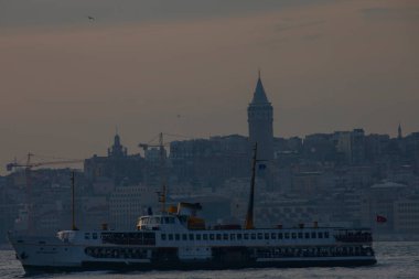 İstanbul Büyükşehir Manzarası, Bakire Kulesi, Ayasofya, Sultanahmet Camii.