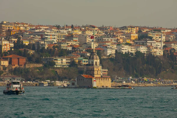 Metropolitan Istanbul View Maiden Tower Hagia Sophia Sultanahmet Mosque — стоковое фото