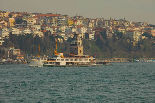 Vista Metropolitana Istambul Torre Donzela Santa Sofia Mesquita Sultanahmet — Fotografia de Stock