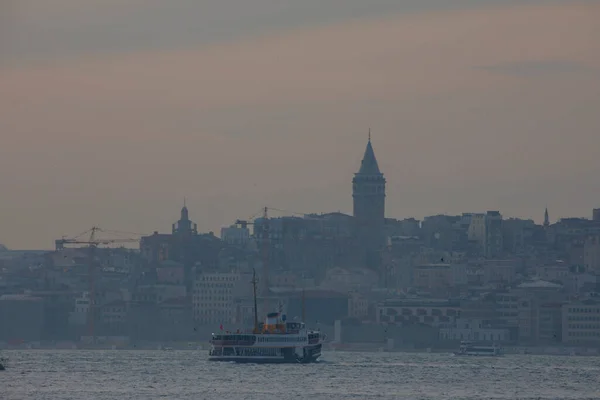 Metropolitan Istanbul View Maiden Tower Hagia Sophia Sultanahmet Mosque — Stock Photo, Image