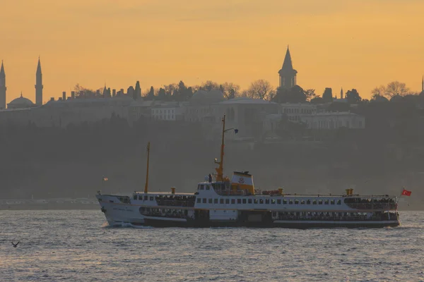 이스탄불의 메트로폴리탄 Maidens Tower Hagia Sophia Sultanahmet Mosque — 스톡 사진