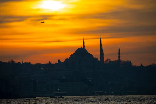 Skyline Métropole Istanbul Mosquée Suleymaniye — Photo