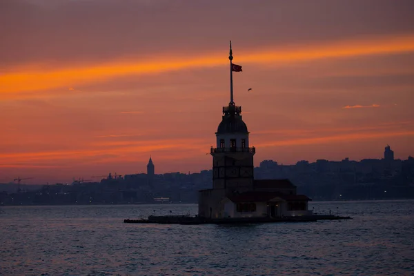 Moscheen Fähren Meer Brücke Mädchenturm Die Schönsten Aussichten Auf Istanbul — Stockfoto