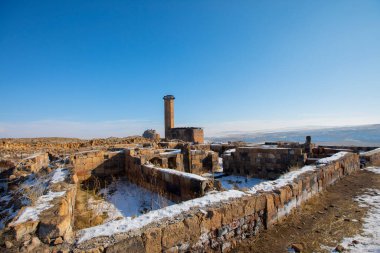 Tarihi Ani Harabeleri ve Kış Manzaraları, Kars, Türkiye