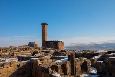Tarihi Ani Harabeleri ve Kış Manzaraları, Kars, Türkiye