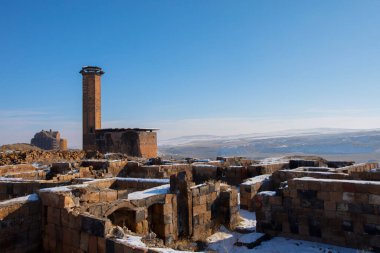 Tarihi Ani Harabeleri ve Kış Manzaraları, Kars, Türkiye