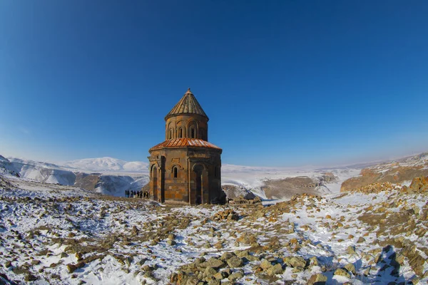 Rovine Storiche Ani Paesaggi Invernali Kars Turchia — Foto Stock