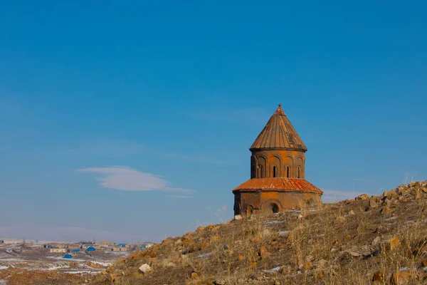 Historische Ani Ruïnes Winterlandschappen Kars Turkije — Stockfoto