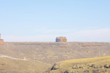 Tarihi Ani Harabeleri ve Kış Manzaraları, Kars, Türkiye. Doğu, kapı..
