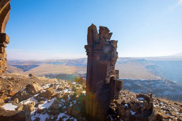 Ani Ruins Ani Ruined City Site Situated Turkish Province Kars — Stock Photo, Image