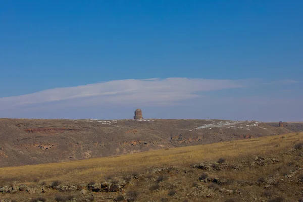 Исторические Руины Ани Зимние Пейзажи Карс Турция Восток Ворота — стоковое фото