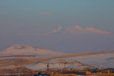 Türkiye 'nin Kars kentinde Ani kar altında tarihi kalıntılar