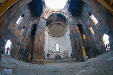 Ani harabeler ve Ermeni sınırı, mükemmel gün batımı.