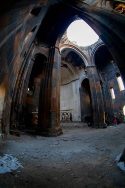 Ani harabeler ve Ermeni sınırı, mükemmel gün batımı.