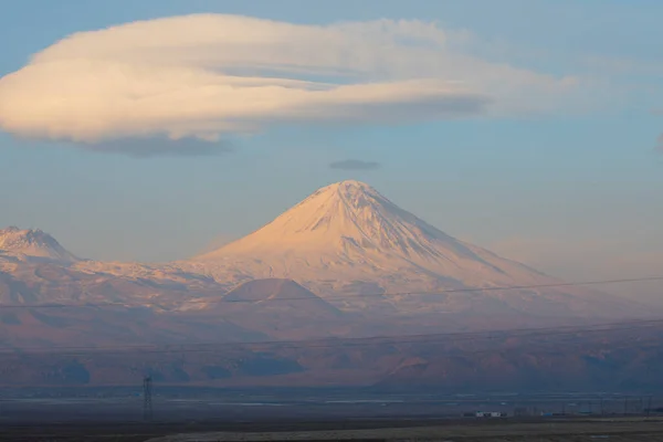 Ishak Paşa Sarayı Mount Pain View Dogubeyazt Türkiye — Stok fotoğraf