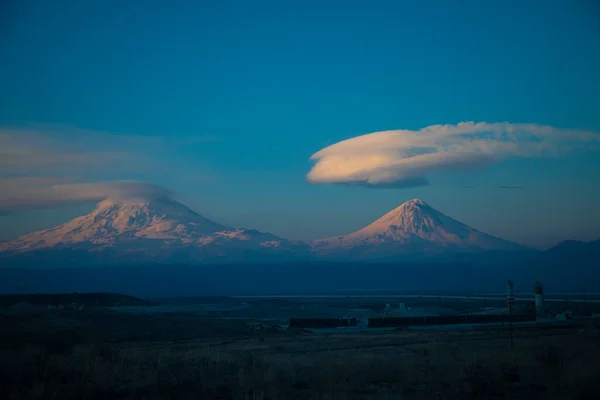 Ararat Montanha Pequena Grande Ararat Montanha — Fotografia de Stock