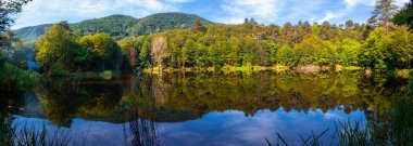 Tesvikiye 'de ağaçlarla çevrili Türkiye, Yalova, Dipsiz Gölü