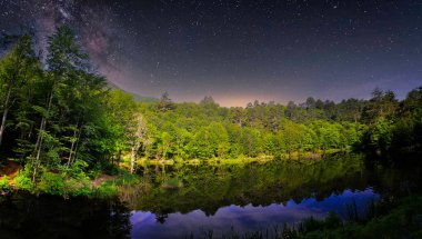 Tesvikiye 'de ağaçlarla çevrili Türkiye, Yalova, Dipsiz Gölü