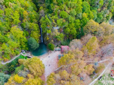 Sinop Erfelek Şelalesi 'nin hava görüntüsü.