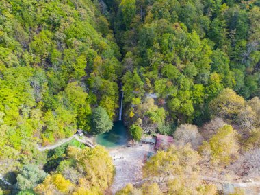 Sinop Erfelek Şelalesi 'nin hava görüntüsü.