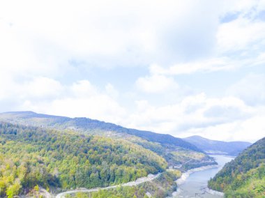 Sinop Erfelek Şelalesi 'nin hava görüntüsü.