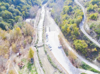 Sinop Erfelek Şelalesi 'nin hava görüntüsü.