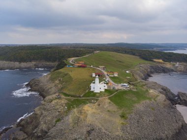 Sinop 'tan Nceburun deniz fenerinin hava görüntüsü