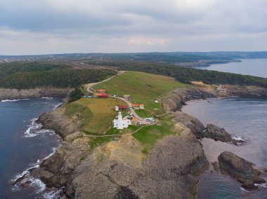 Sinop 'tan Nceburun deniz fenerinin hava görüntüsü