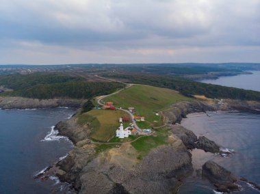 Sinop 'tan Nceburun deniz fenerinin hava görüntüsü
