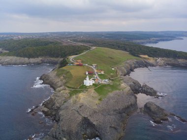 Sinop 'tan Nceburun deniz fenerinin hava görüntüsü