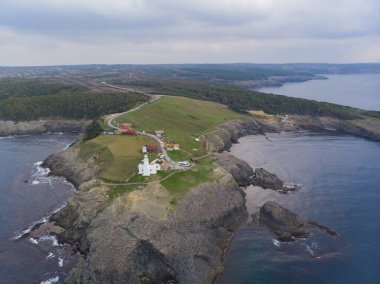 Sinop 'tan Nceburun deniz fenerinin hava görüntüsü