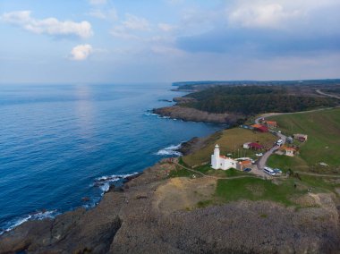 Sinop 'tan Nceburun deniz fenerinin hava görüntüsü