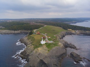 Sinop 'tan Nceburun deniz fenerinin hava görüntüsü