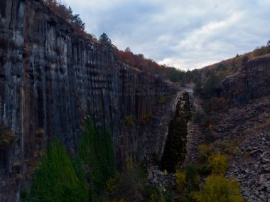 Bazalt kayalıklarının hava manzarası, Sinop.