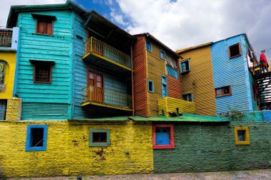 Caminito, bir sokak müzesi ve geleneksel bir sokak, La Boca, Buenos Aires, Arjantin