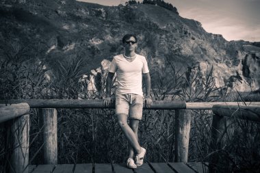 Doğa, siyah ve beyaz, iyi görünümlü model