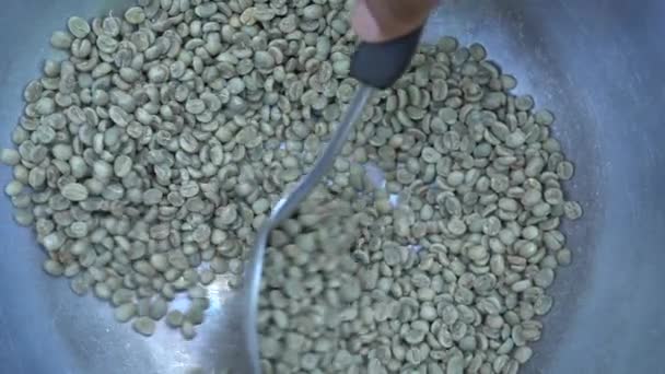 Roasted Coffee Slow Motion — Stock Video