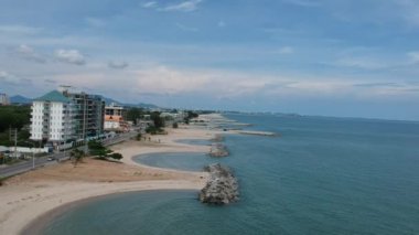 Dalga Rayong İli Tayland fren taş havadan görünümü