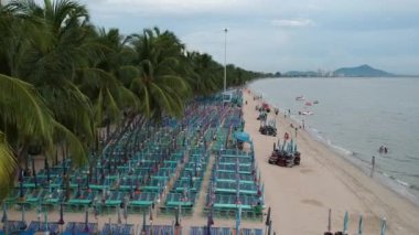 Bir Bang Saen Beach Chonburi Tayland havadan görünümü
