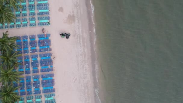 Flygfoto Över Bang Saen Beach Chonburi Thailand — Stockvideo