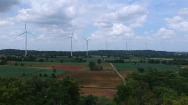 Rüzgar türbininin hava görüntüsü