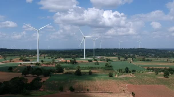 Vista Aérea Turbina Eólica — Vídeo de Stock