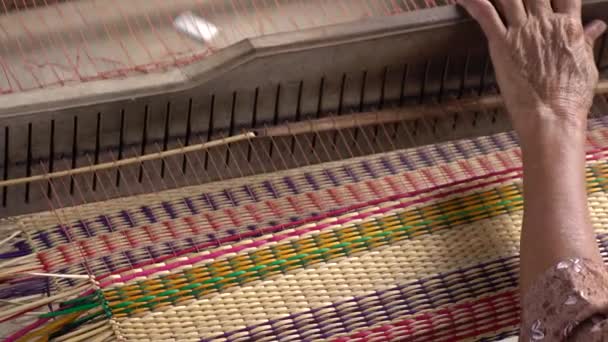 Macro Weaving Mat — Stock Video