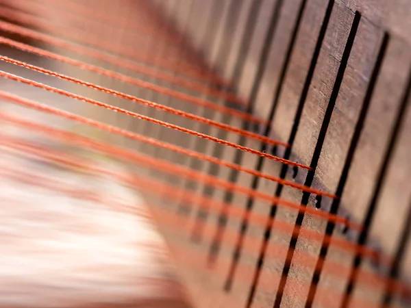 Tezgah ve hasır arka plan makro